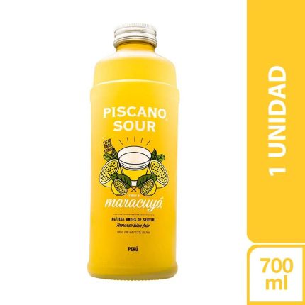 Piscano Sour Maracuyá Botella 700ml