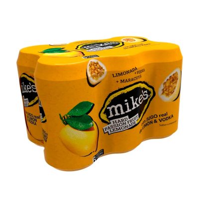 Sixpack Bebida Mike's Hard Lemonade Maracuyá Lata 355ml