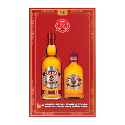 Whisky CHIVAS REGAL 12 Años Botella 700ml + Botella 200ml
