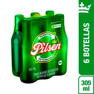 Cerveza PILSEN Callao Botella 305ml Paquete x 6un