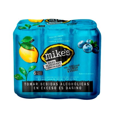 Sixpack Bebida Mike's Hard Blueberry Lemonade Lata 355ml