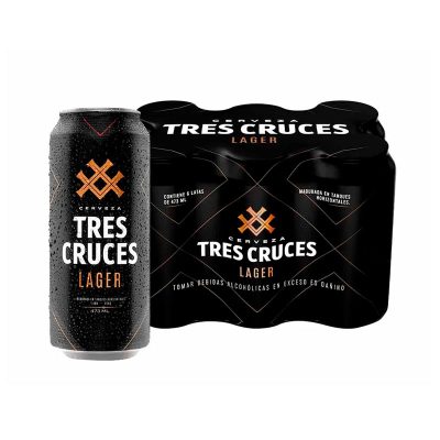 Cerveza TRES CRUCES Lager 473ml Pack 6un