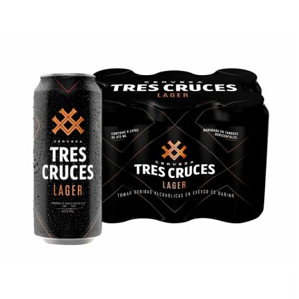 Cerveza TRES CRUCES Lager 473ml Pack 6un