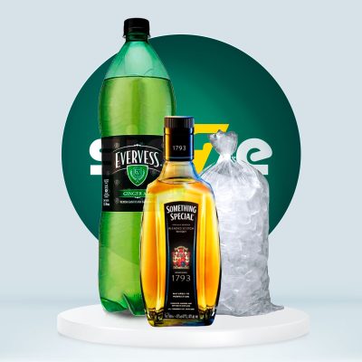 Combo Whisky SOMETHING SPECIAL + Evervess 1.5L + Hielo 1.5kg
