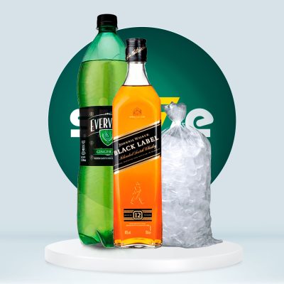 Combo Whisky Black Label + Everves 1.5L + Hielo 1.5kg