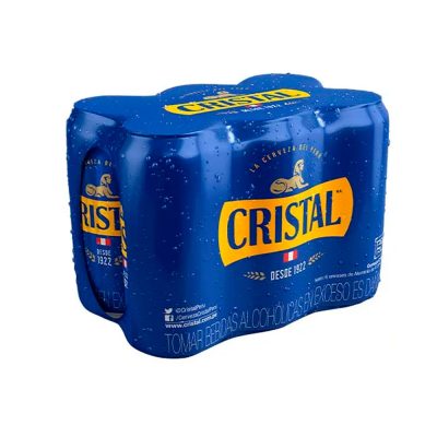 Cerveza CRISTAL Lata Sixpack 473ml