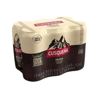 Cerveza CUSQUEÑA Negra Lata Sixpack 473ml