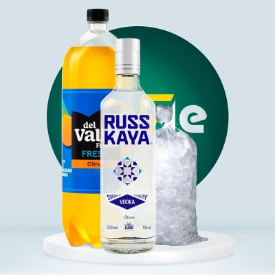 Combo Russkaya Clásico + Jugo Fresh Naranja 3L + Hielo 1.5kg