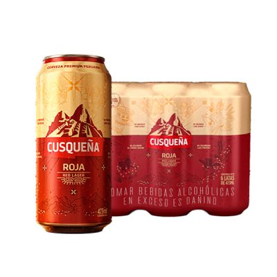 Cerveza CUSQUEÑA Roja Six Pack Lata 473ml