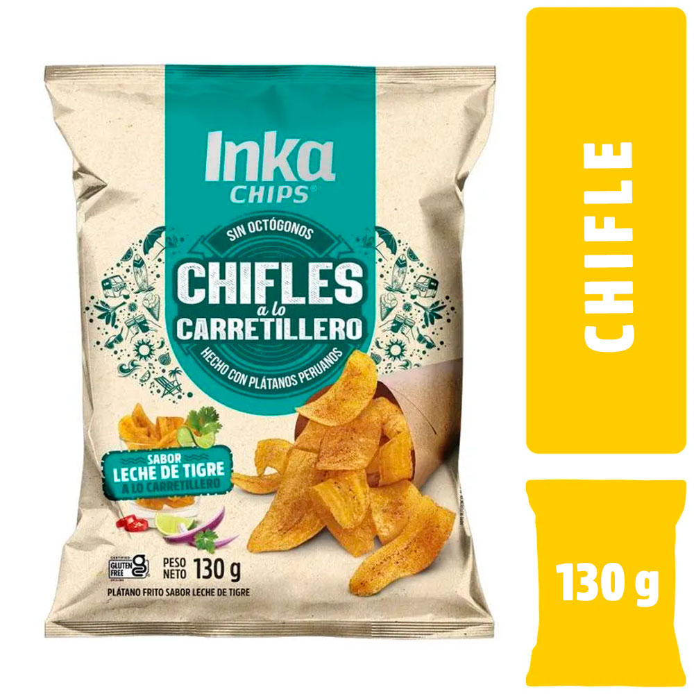 chifle-inka-chip-carretillero- Chifles a lo Carretillero Inka Chips Sabor Leche de Tigre 130g - Imagen 1